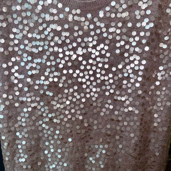 Luisa Cerano Sequin Sleeveless Wool, Cashmere, Silk Sweater Mini Dress size 16 - Picture 6 of 13